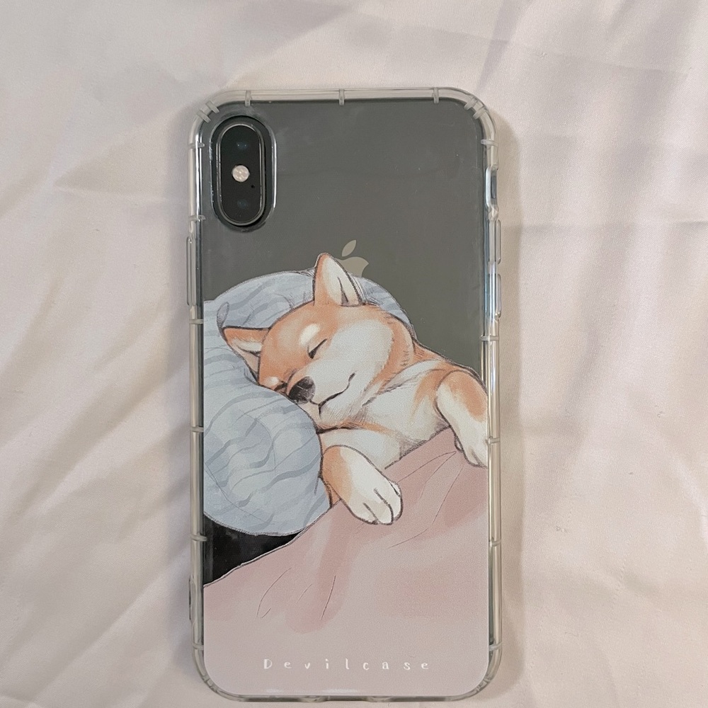 Sleeping Shiba Inu iPhone XS Case